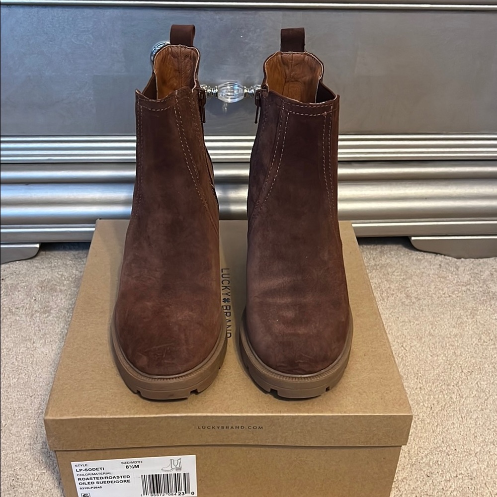Lucky Brand Women's Brown Ankle Boots